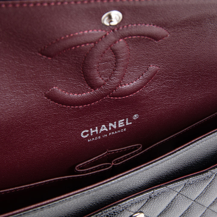 CHANEL Caviar Medium Double Flap Bag - Black