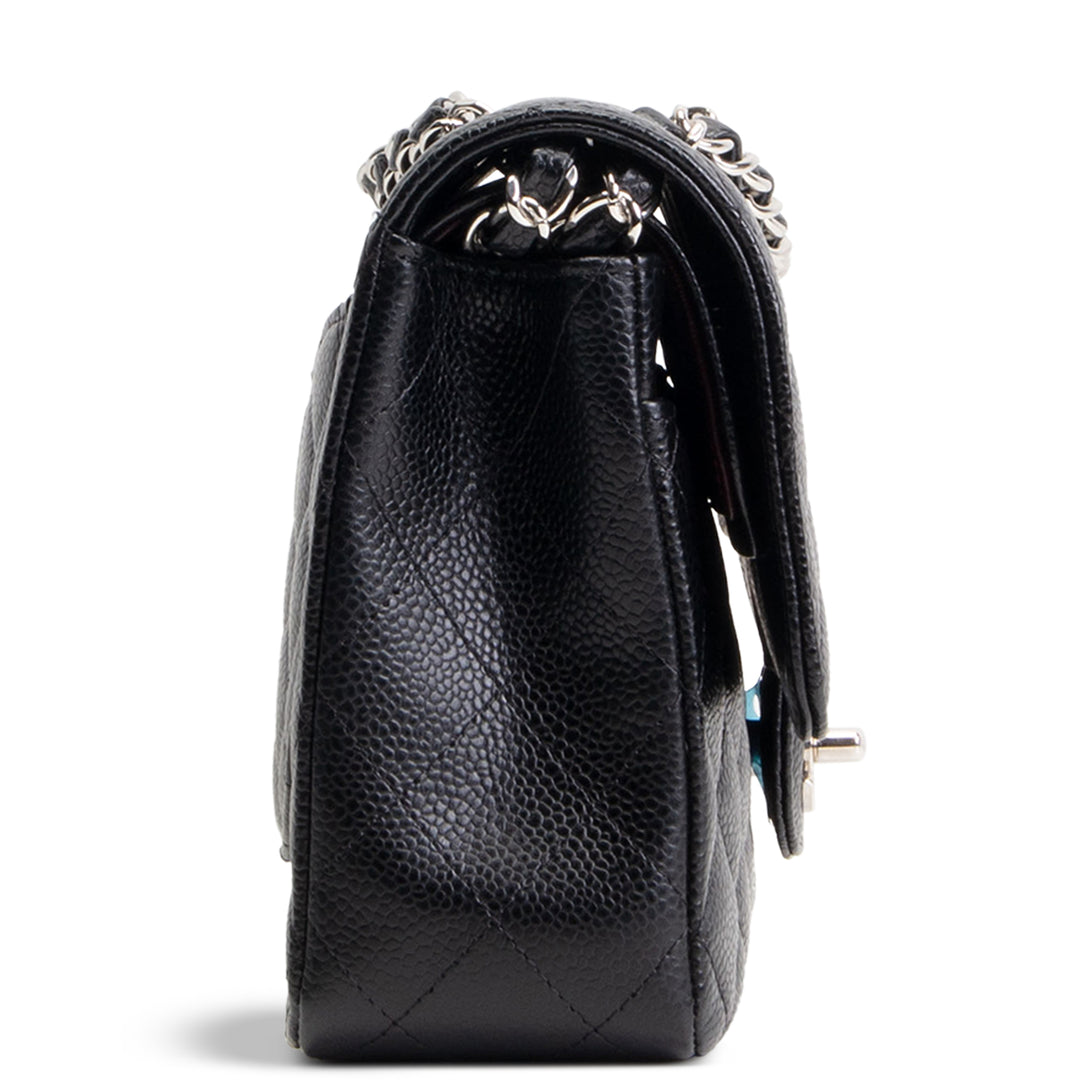 CHANEL Caviar Medium Double Flap Bag - Black