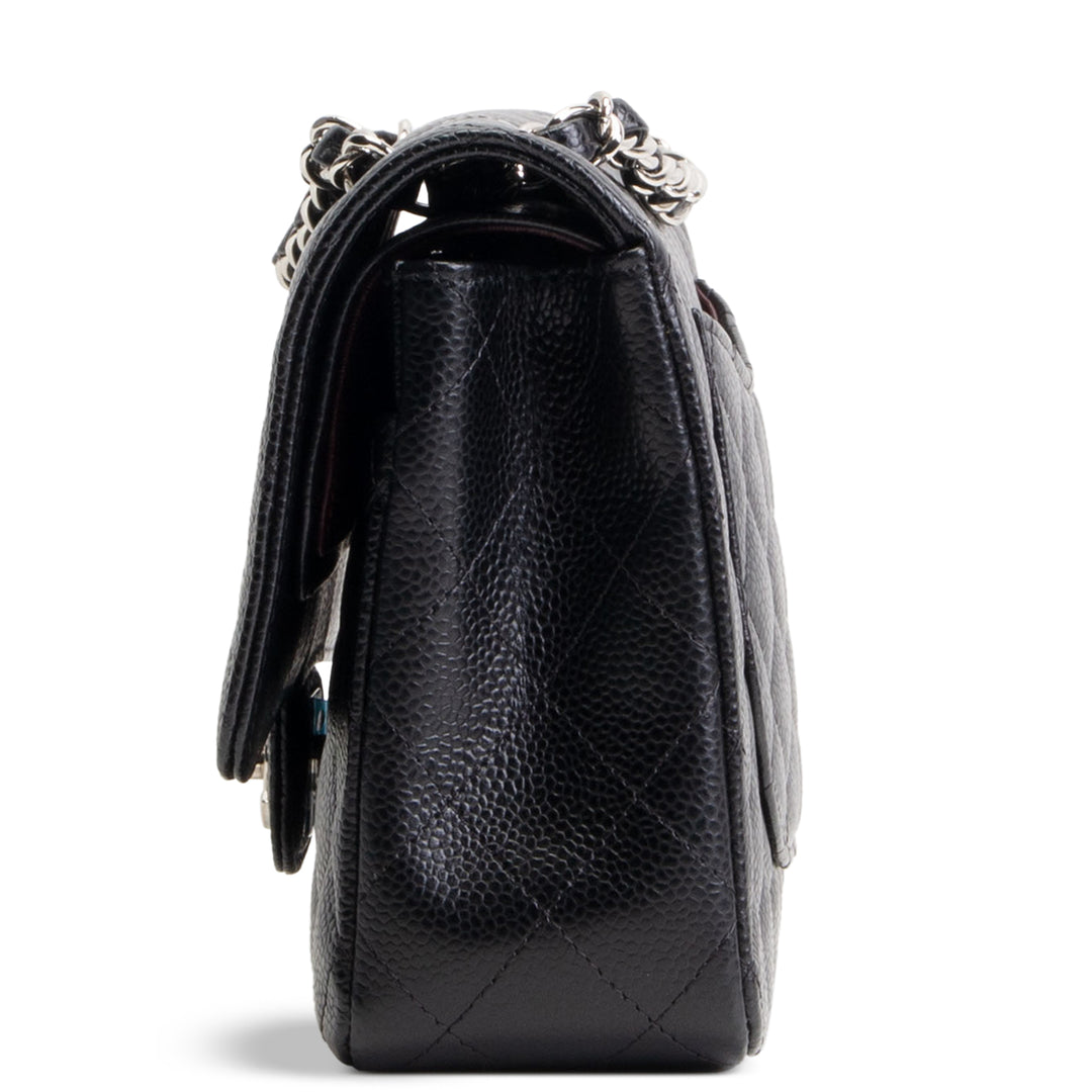 CHANEL Caviar Medium Double Flap Bag - Black