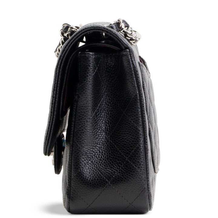 CHANEL Caviar Medium Double Flap Bag - Black
