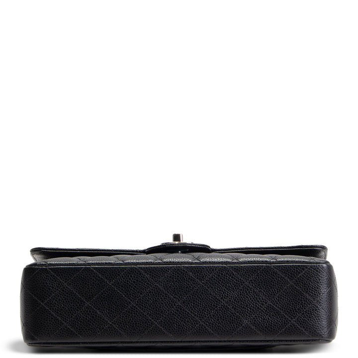 CHANEL Caviar Medium Double Flap Bag - Black