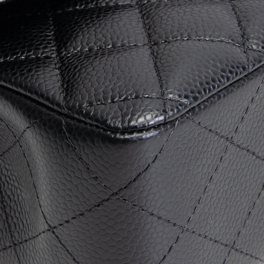 CHANEL Caviar Medium Double Flap Bag - Black