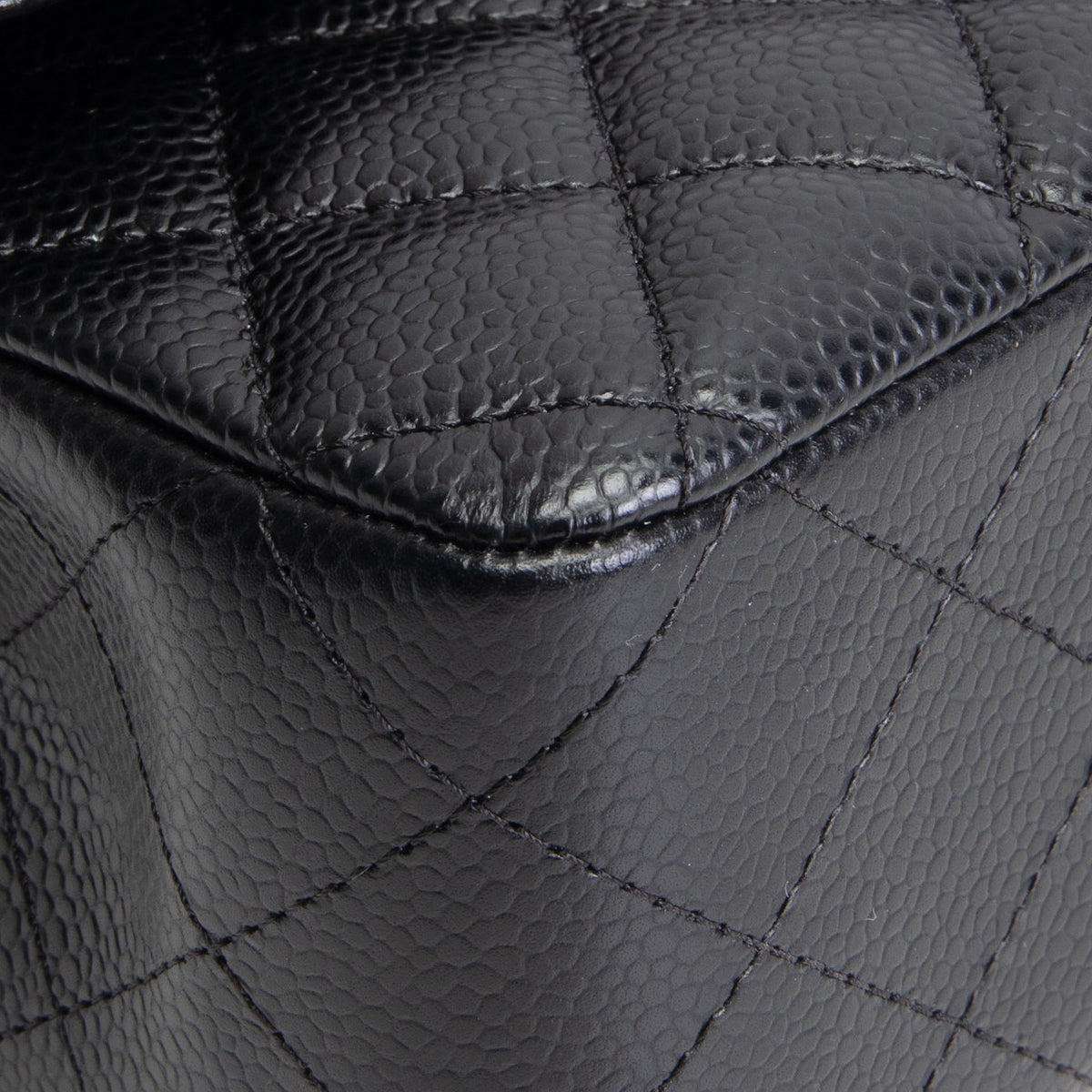 CHANEL Caviar Medium Double Flap Bag - Black