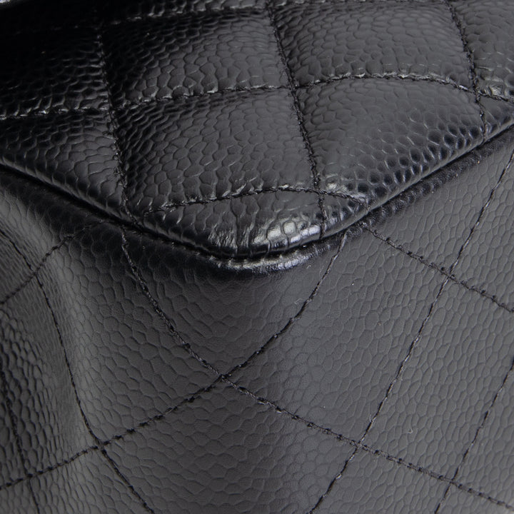 CHANEL Caviar Medium Double Flap Bag - Black