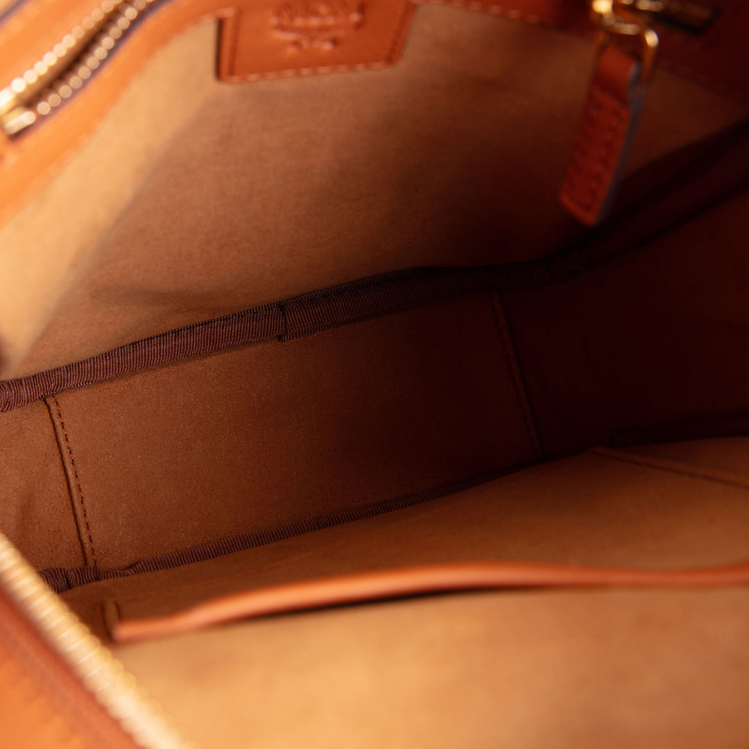 MCM Klassic Leather Heritage Logo Mini Crossbody