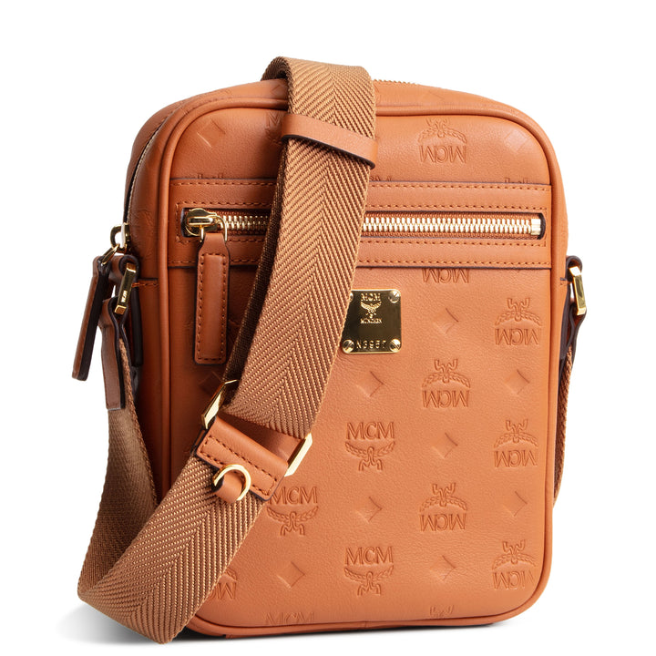 MCM Klassic Leather Heritage Logo Mini Crossbody