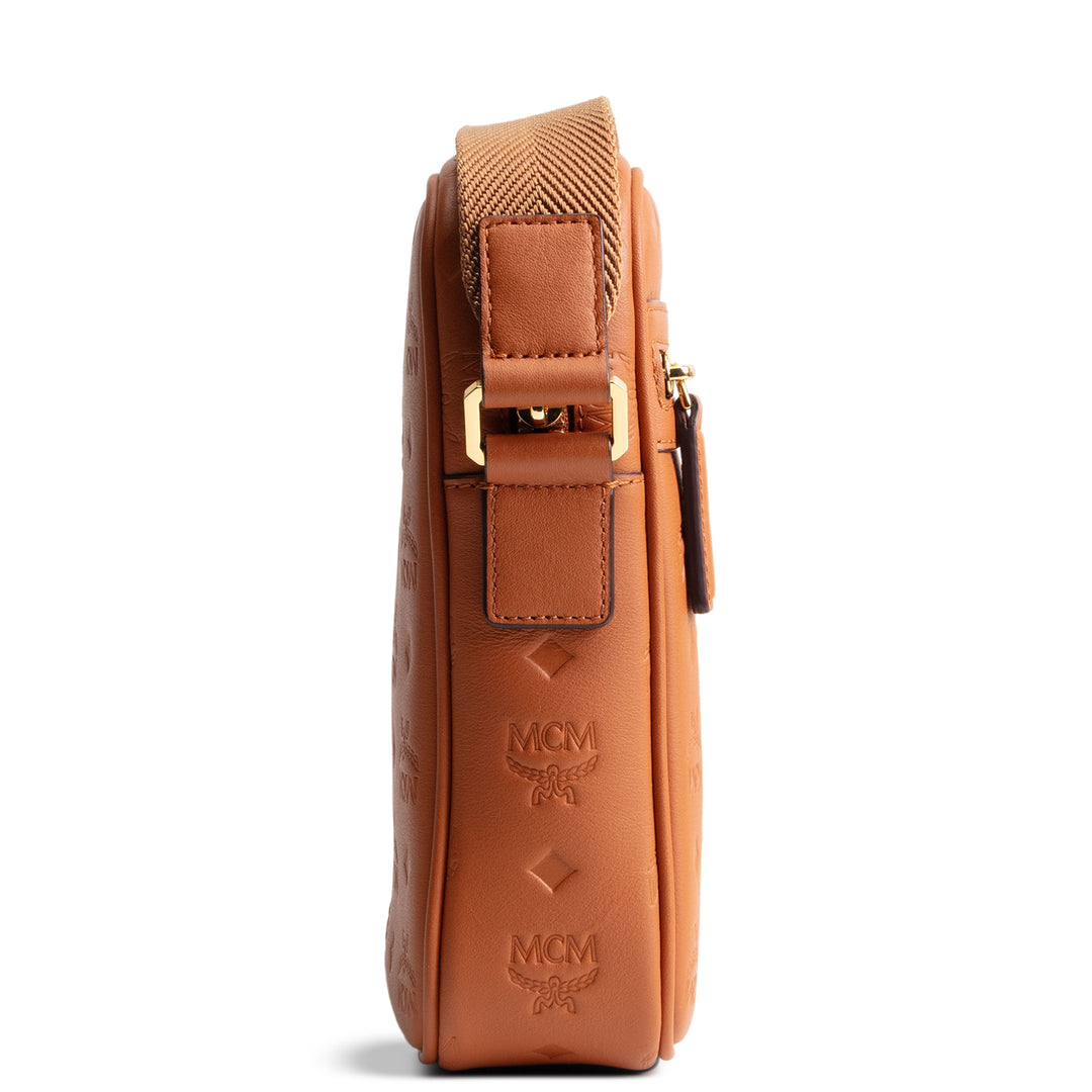 MCM Klassic Leather Heritage Logo Mini Crossbody