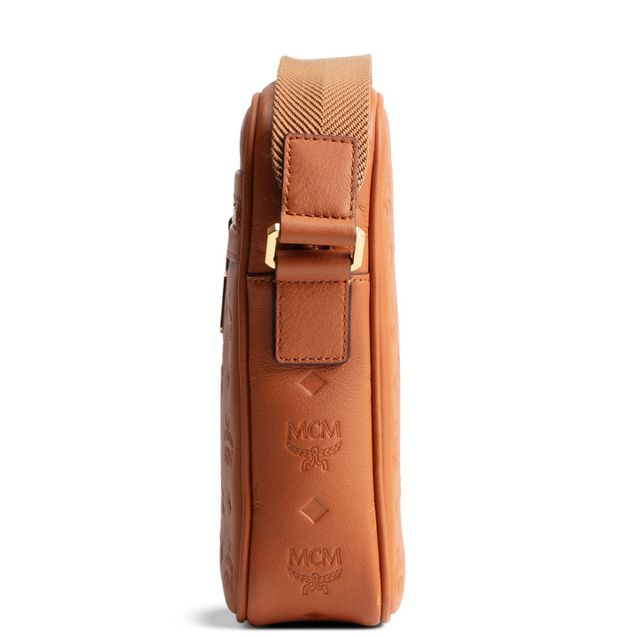 MCM Klassic Leather Heritage Logo Mini Crossbody