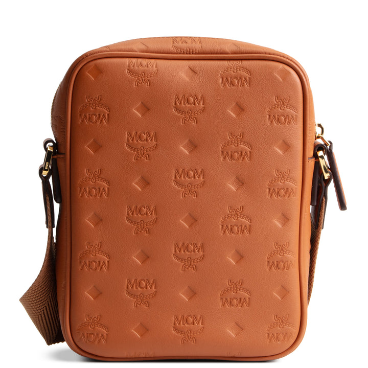 MCM Klassic Leather Heritage Logo Mini Crossbody