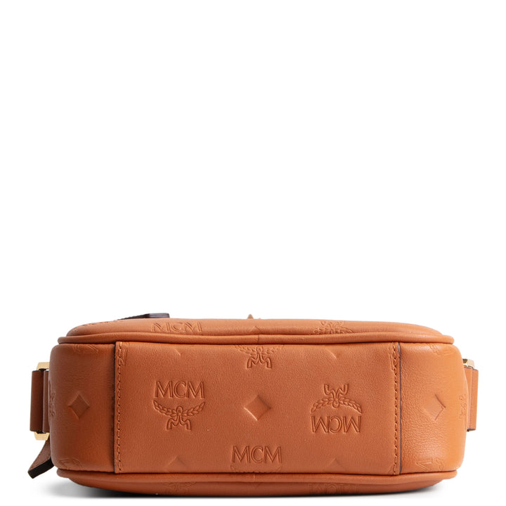 MCM Klassic Leather Heritage Logo Mini Crossbody