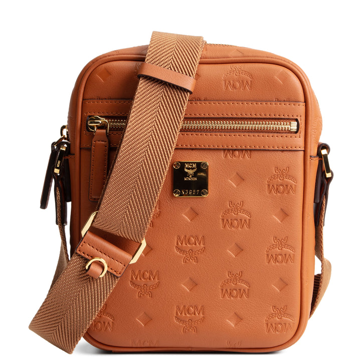 MCM Klassic Leather Heritage Logo Mini Crossbody