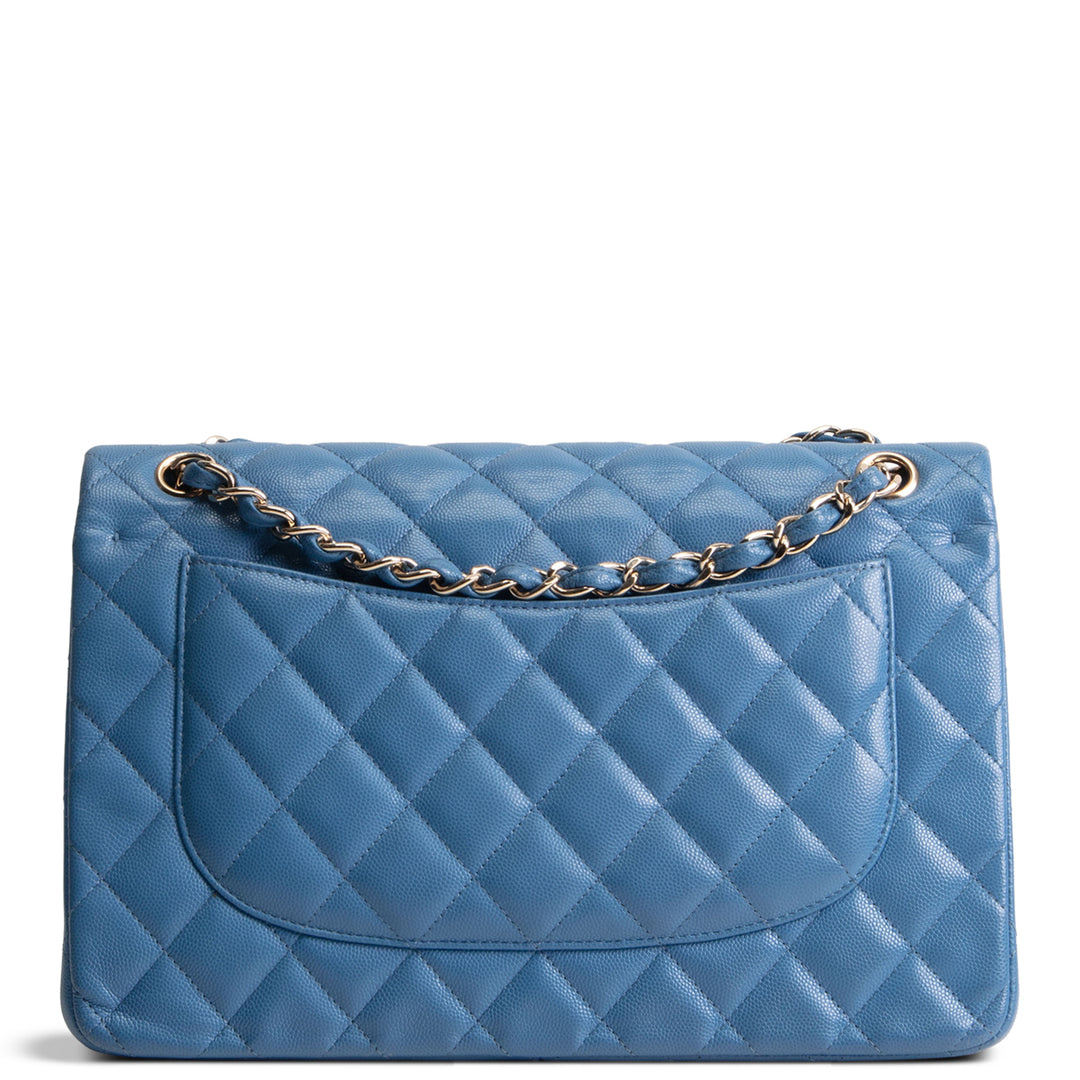 CHANEL Quilted Caviar Jumbo Double Flap