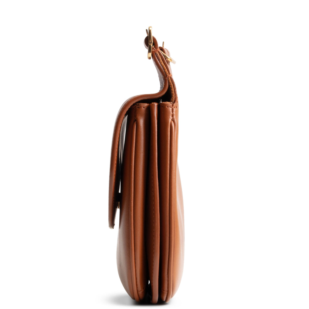 SAINT LAURENT Smooth Calfskin Small Charlie - Miel Dark