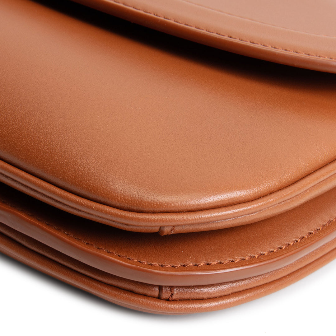 SAINT LAURENT Smooth Calfskin Small Charlie - Miel Dark