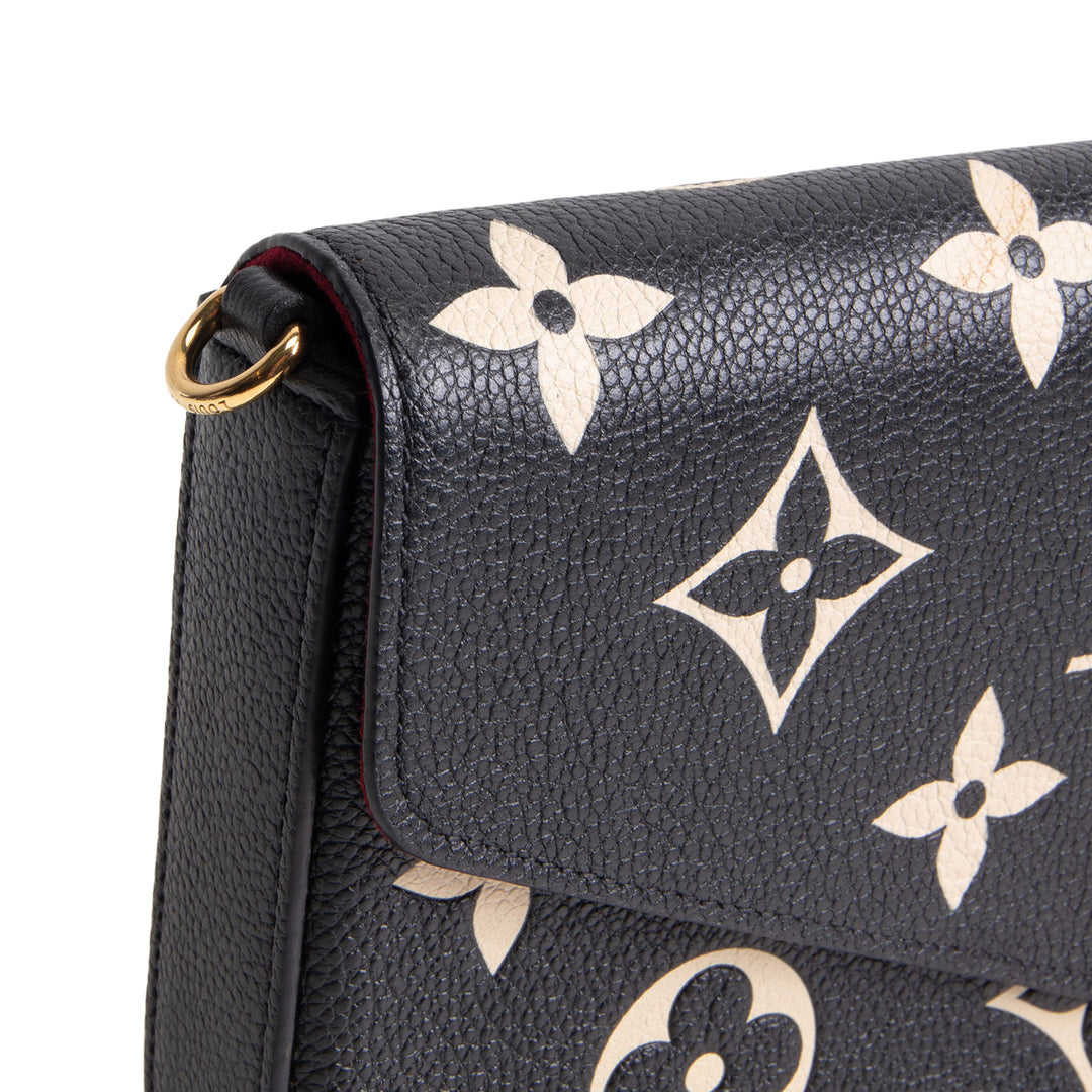 LOUIS VUITTON Giant Empreinte Felicie Pochette Bicolor - Black/Cream