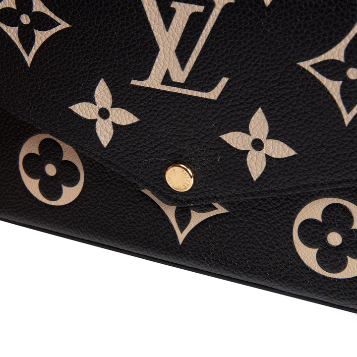 LOUIS VUITTON Giant Empreinte Felicie Pochette Bicolor - Black/Cream