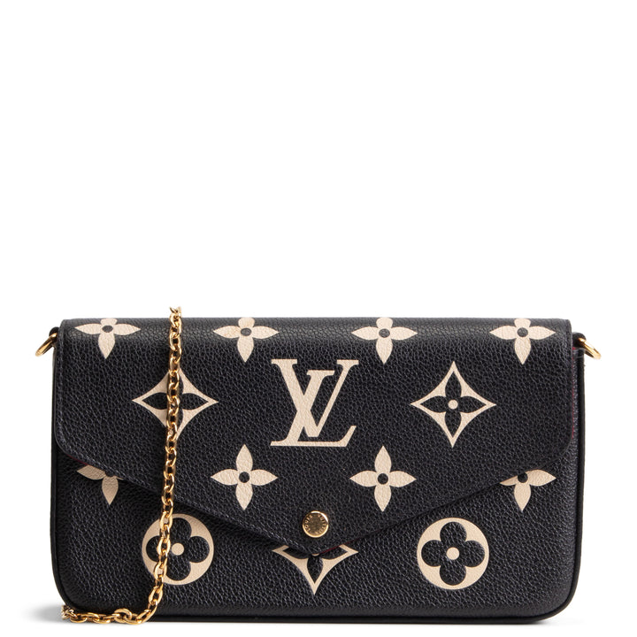 LOUIS VUITTON Giant Empreinte Felicie Pochette Bicolor - Black/Cream