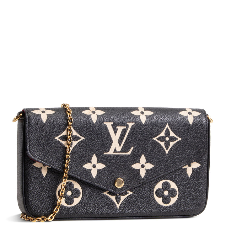 LOUIS VUITTON Giant Empreinte Felicie Pochette Bicolor - Black/Cream