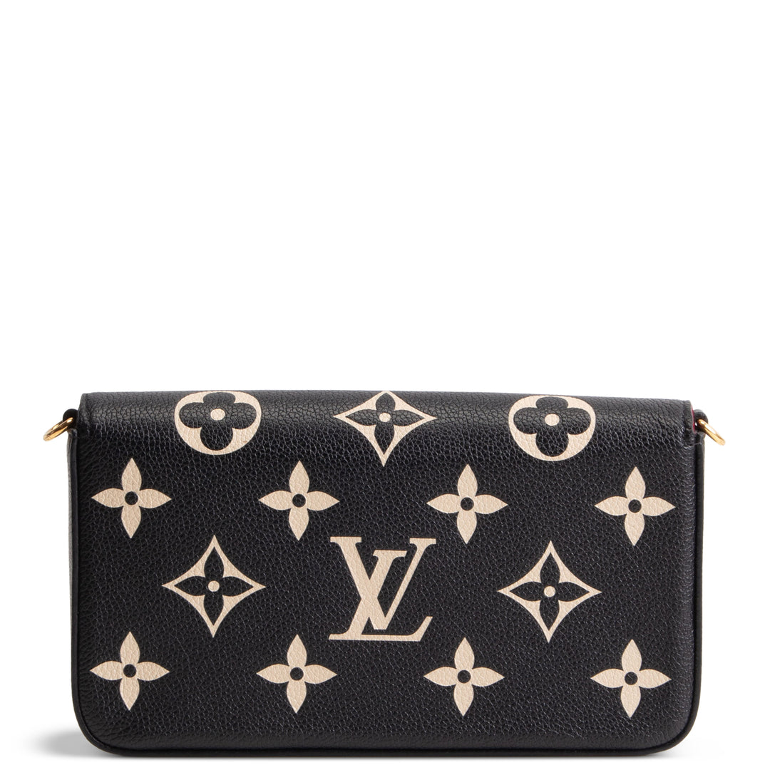 LOUIS VUITTON Giant Empreinte Felicie Pochette Bicolor - Black/Cream
