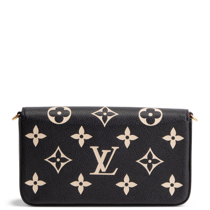 LOUIS VUITTON Giant Empreinte Felicie Pochette Bicolor - Black/Cream