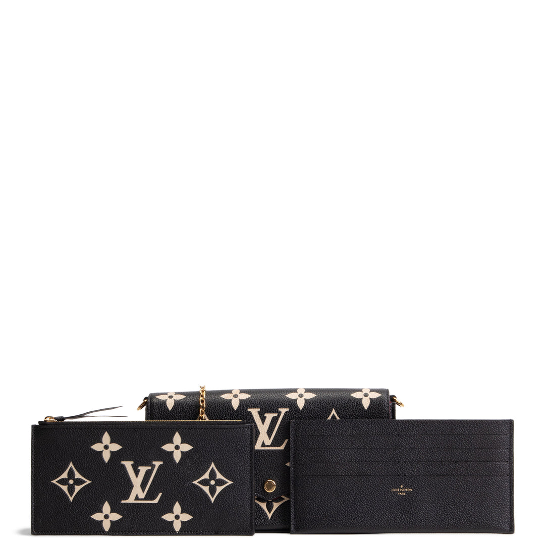 LOUIS VUITTON Giant Empreinte Felicie Pochette Bicolor - Black/Cream