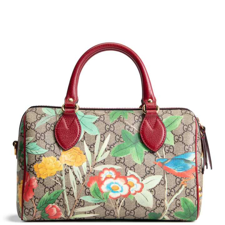 GUCCI GG Supreme Tian Small Boston - Multicolor Red
