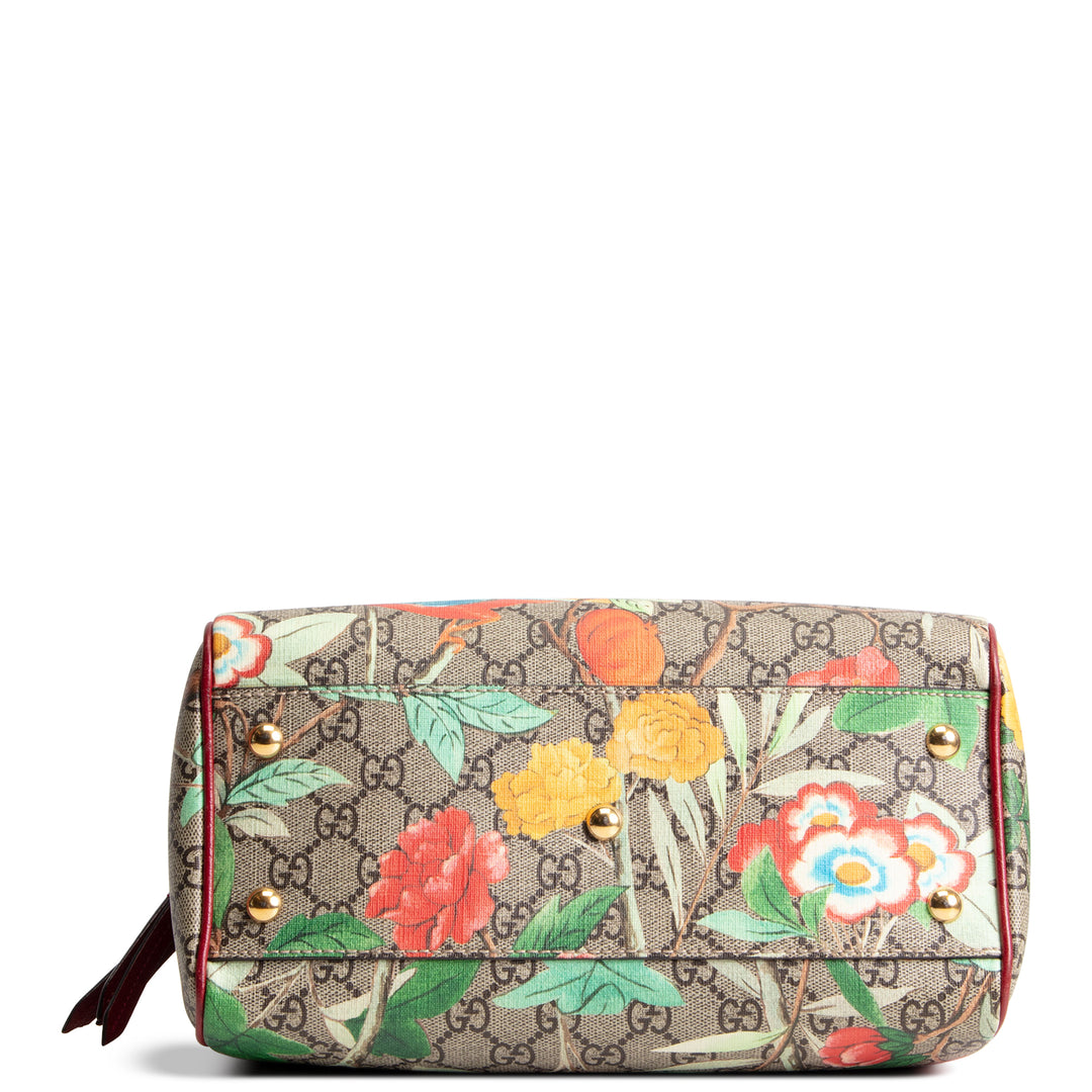 GUCCI GG Supreme Tian Small Boston - Multicolor Red