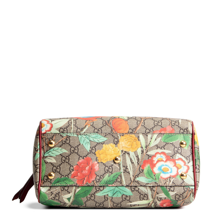 GUCCI GG Supreme Tian Small Boston - Multicolor Red
