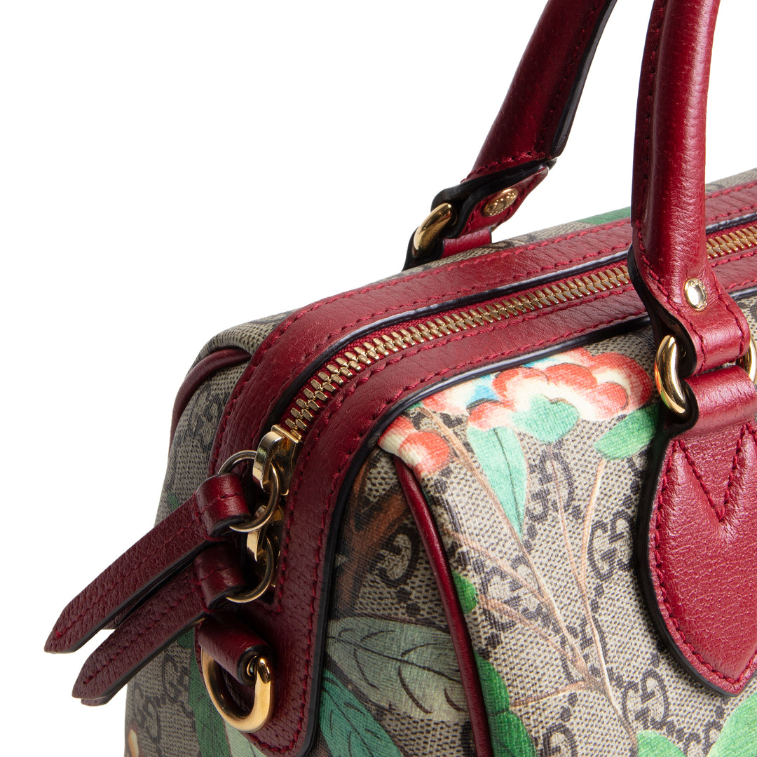 GUCCI GG Supreme Tian Small Boston - Multicolor Red