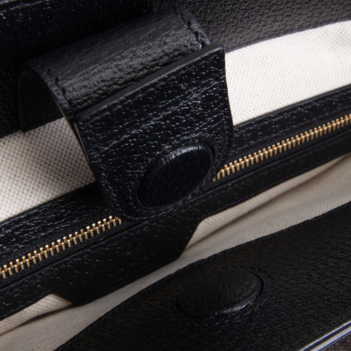 GUCCI Jacquard Black Denim Medium Ophidia Tote