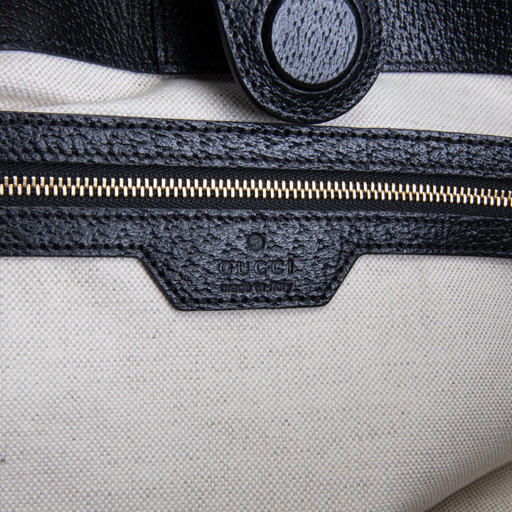 GUCCI Jacquard Black Denim Medium Ophidia Tote