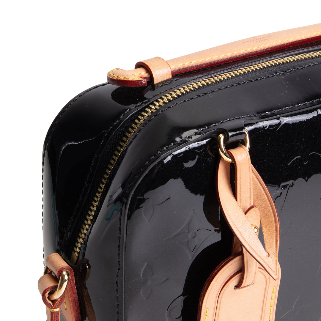 LOUIS VUITTON Monogram Vernis Santa Monica Shoulder Bag - Black