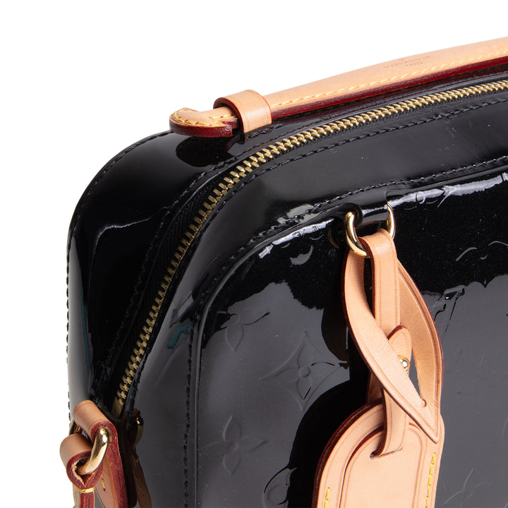 LOUIS VUITTON Monogram Vernis Santa Monica Shoulder Bag - Black