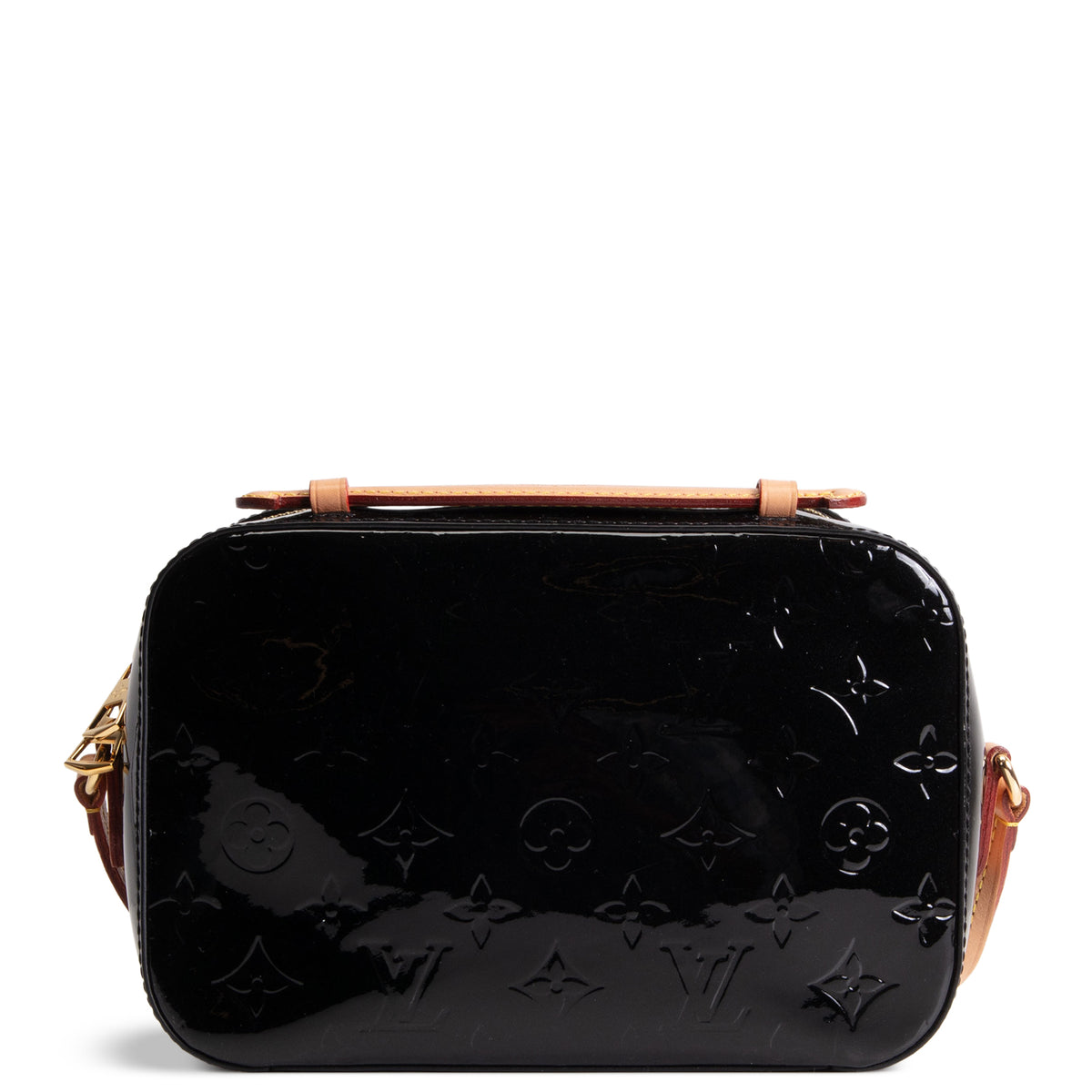 LOUIS VUITTON Monogram Vernis Santa Monica Shoulder Bag - Black