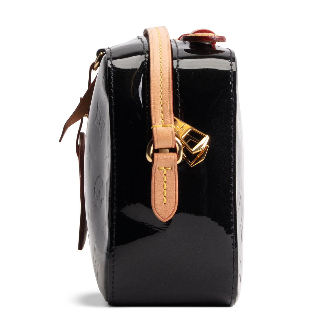LOUIS VUITTON Monogram Vernis Santa Monica Shoulder Bag - Black
