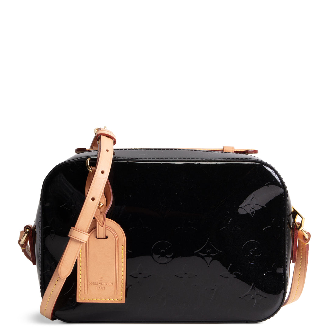 LOUIS VUITTON Monogram Vernis Santa Monica Shoulder Bag - Black