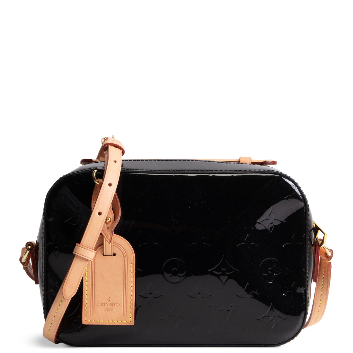 LOUIS VUITTON Monogram Vernis Santa Monica Shoulder Bag - Black
