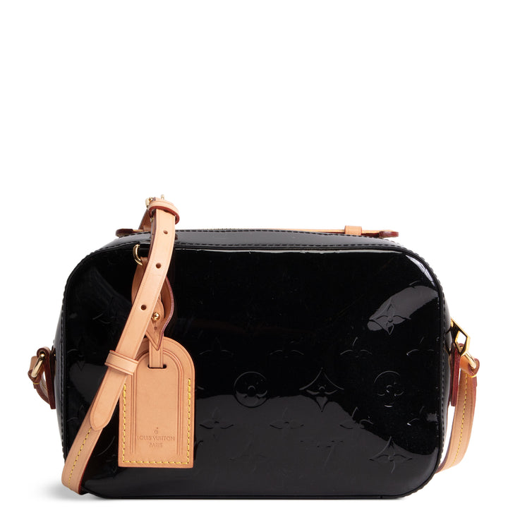 LOUIS VUITTON Monogram Vernis Santa Monica Shoulder Bag - Black