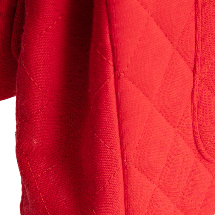 CHANEL Jersey Medium Double Flap Bag - Red