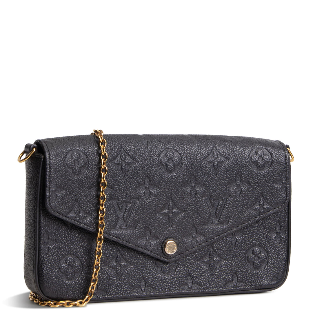 LOUIS VUITTON Felicie Pochette Empreinte - Black OUTLET FINAL SALE