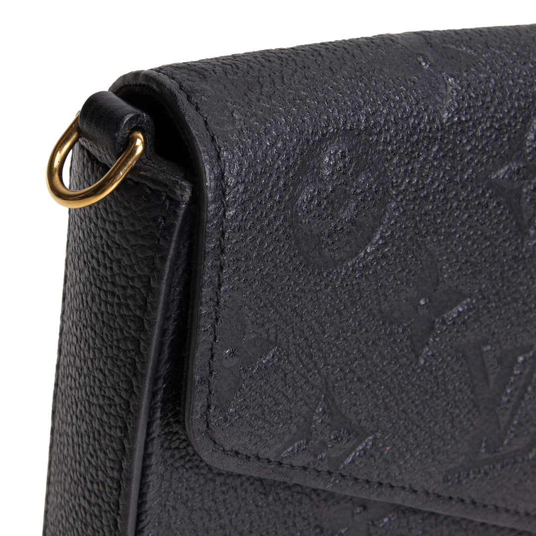 LOUIS VUITTON Felicie Pochette Empreinte - Black OUTLET FINAL SALE