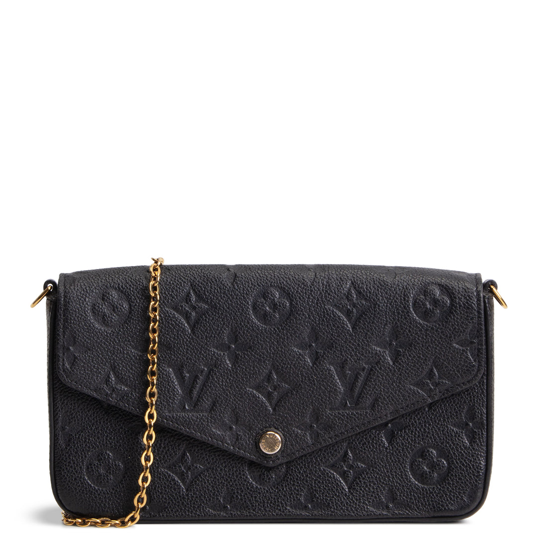 LOUIS VUITTON Felicie Pochette Empreinte - Black OUTLET FINAL SALE