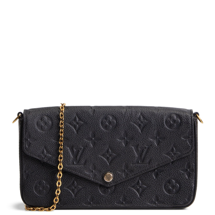LOUIS VUITTON Felicie Pochette Empreinte - Black OUTLET FINAL SALE