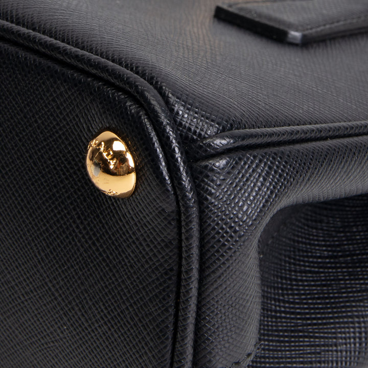 PRADA Micro Saffiano Galleria Shoulder Bag - Black