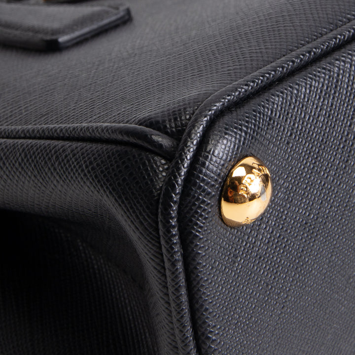 PRADA Micro Saffiano Galleria Shoulder Bag - Black