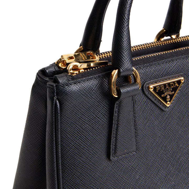 PRADA Micro Saffiano Galleria Shoulder Bag - Black