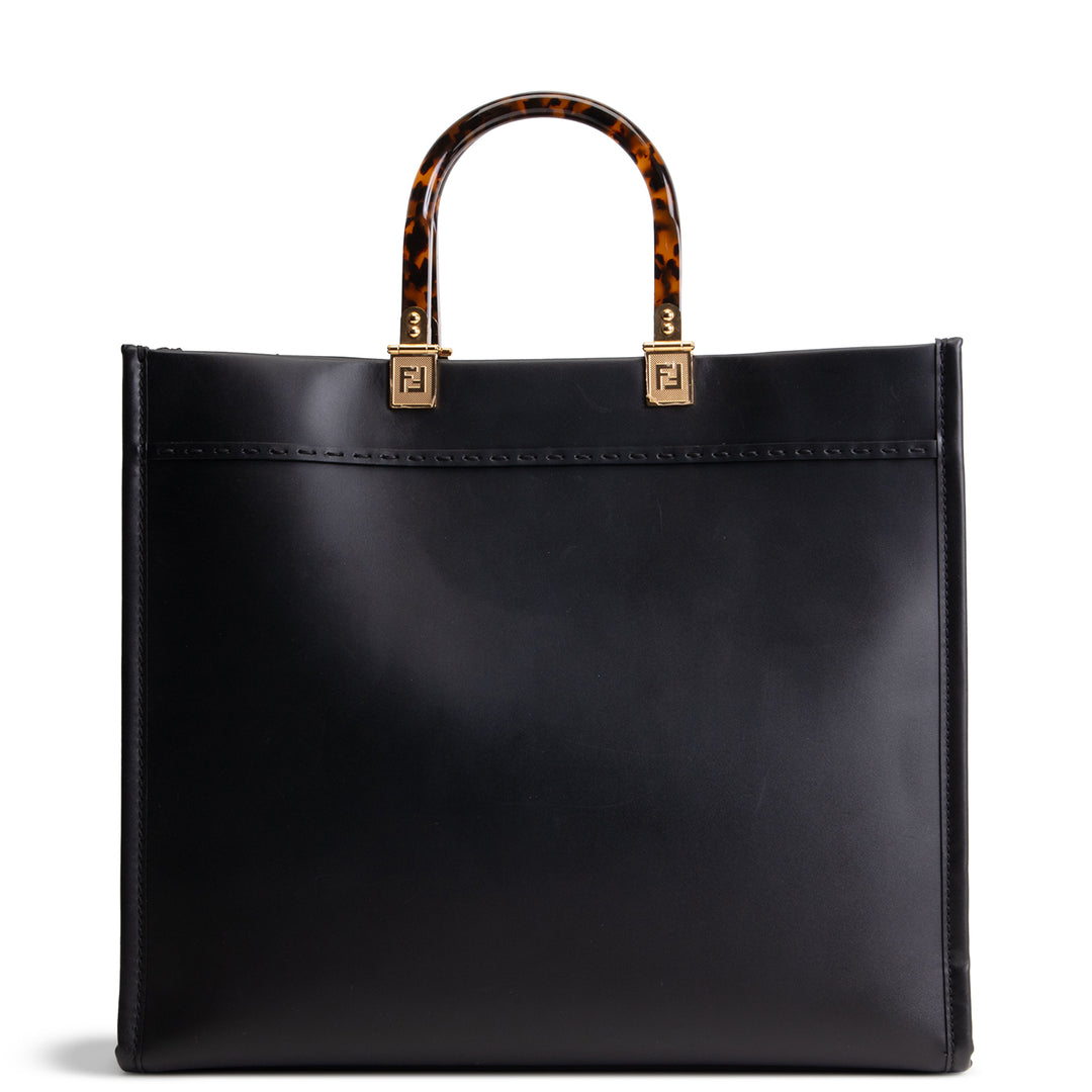 FENDI Sunshine Tote Medium - Black w/ Strap