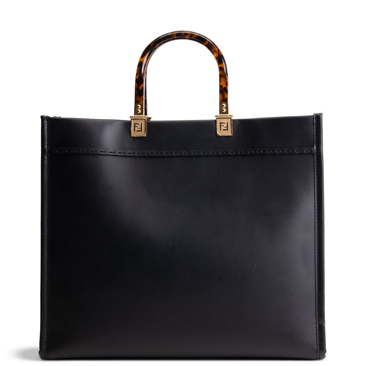 FENDI Sunshine Tote Medium - Black w/ Strap