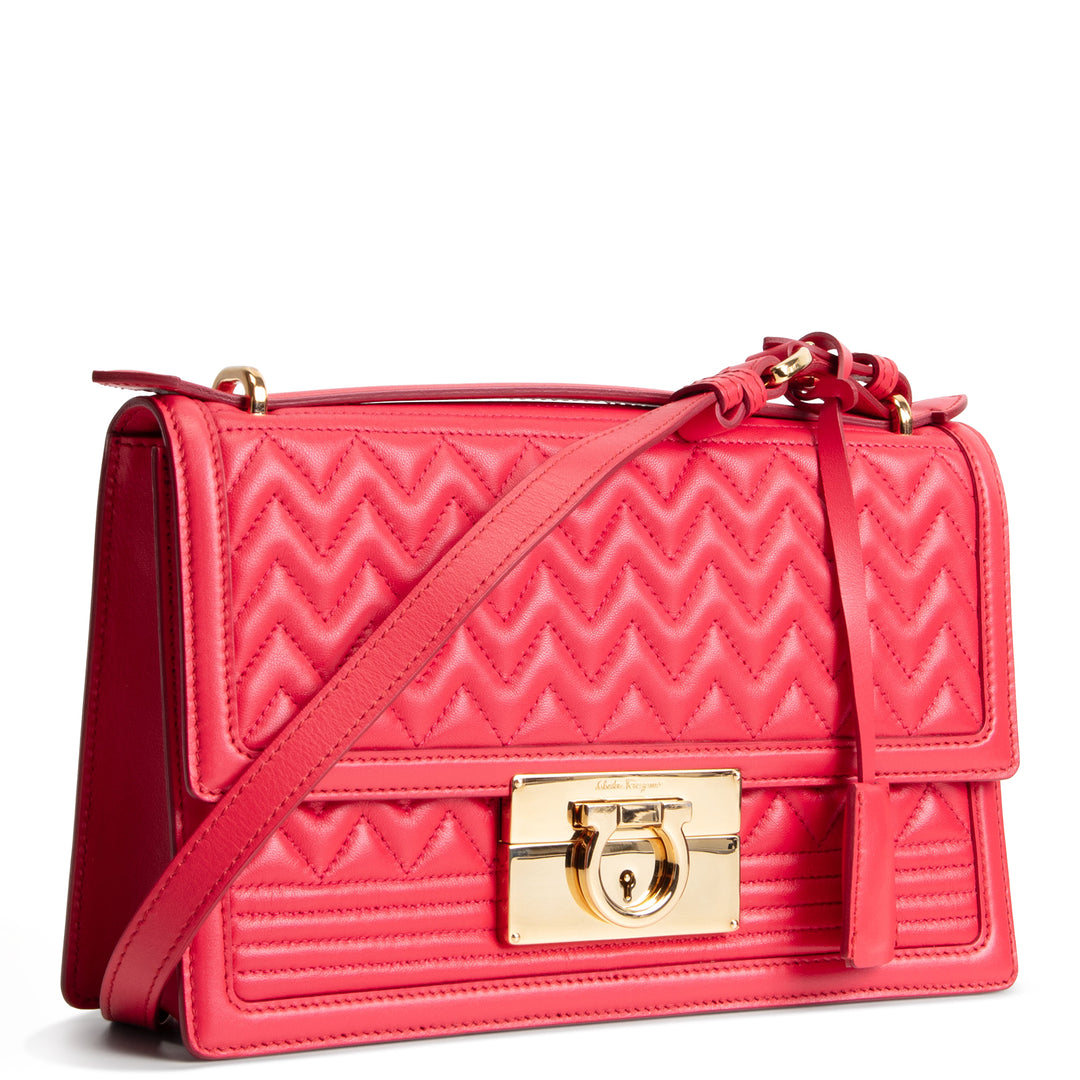 FERRAGAMO Quilted Leather Bag - Red
