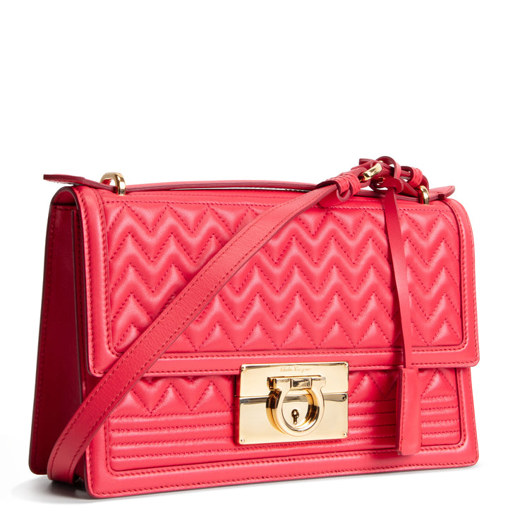 FERRAGAMO Quilted Leather Bag - Red